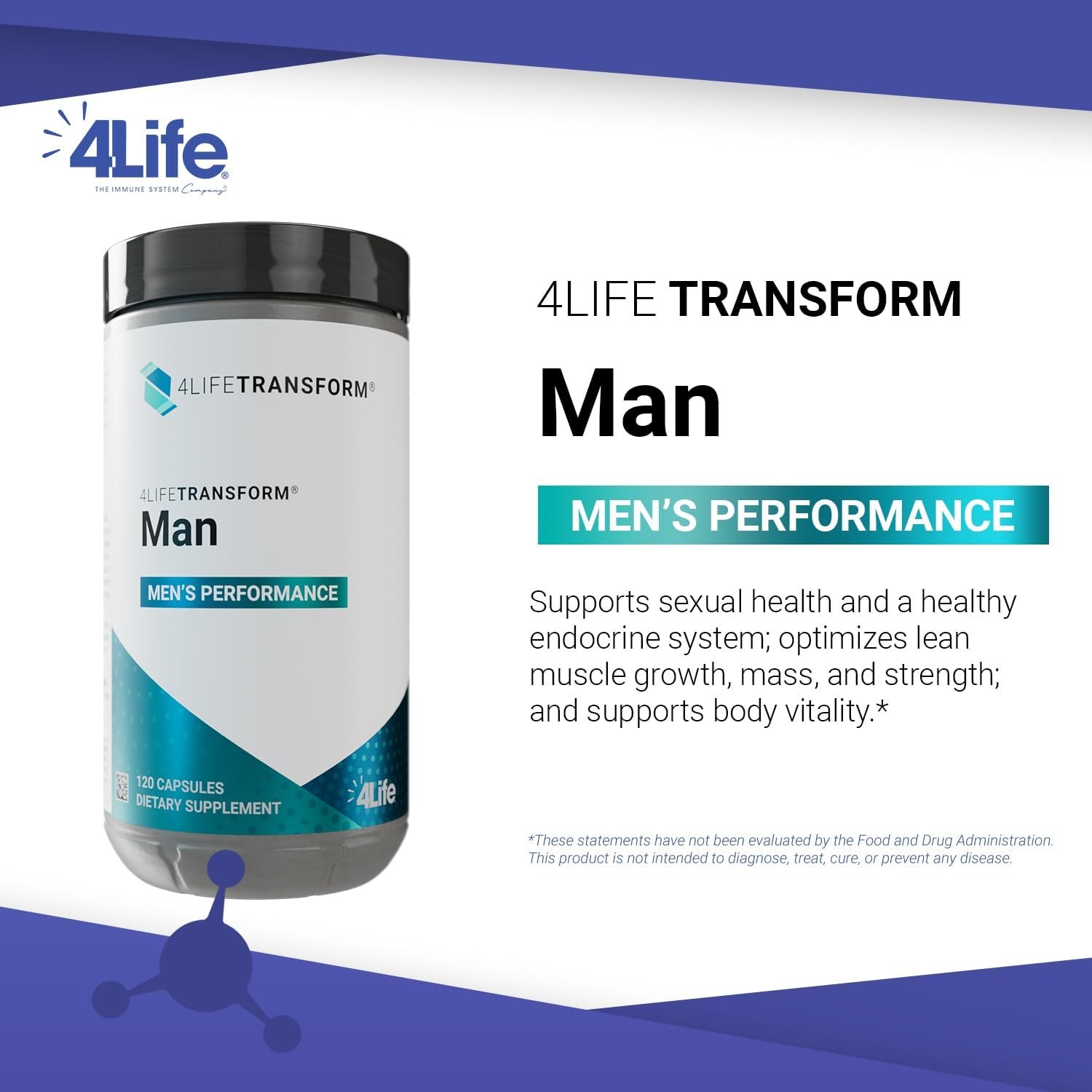 4Life - Transform Man - Sexual Performance and Vitality - 120 Capsules - Image 3
