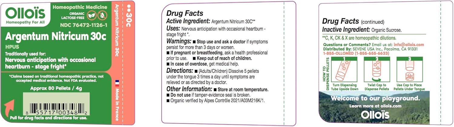 OLLOIS Argentum Nitricum 30c Organic, Lactose-Free Homeopathic Medicine, 80 Pellets (Pack of 1) - Image 2